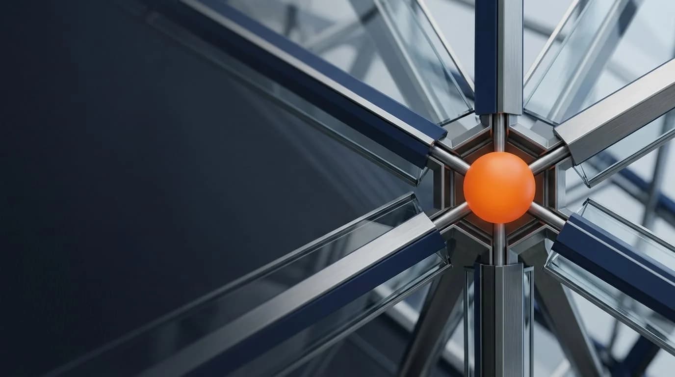 Engineered Network Structure – Abstrakte Darstellung von vernetzten Systemarchitekturen und Technologieinfrastruktur